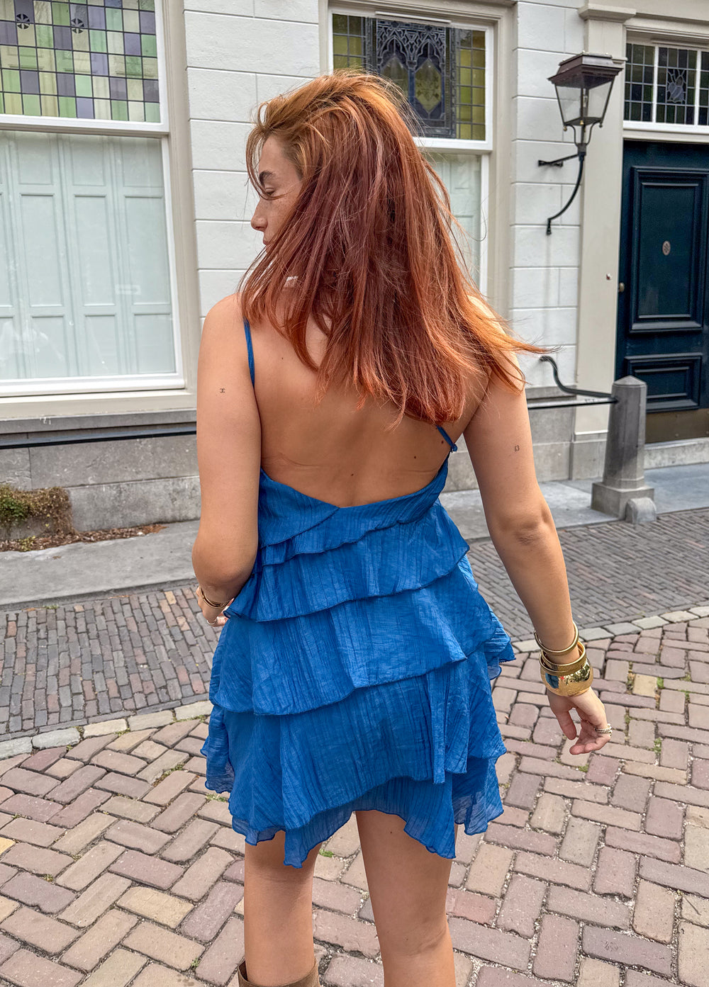 The Piper – Women's Asymmetric Ruffle Mini Dress | Huna