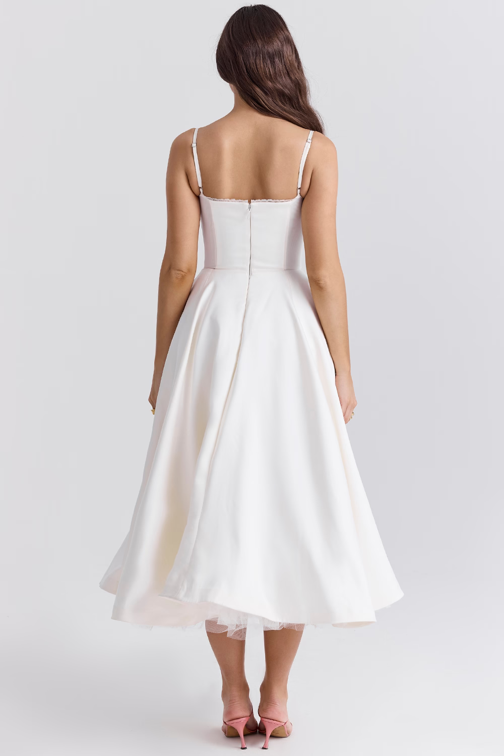 The Colette – Women's Floral Thin Strap Midi Dress | Huna