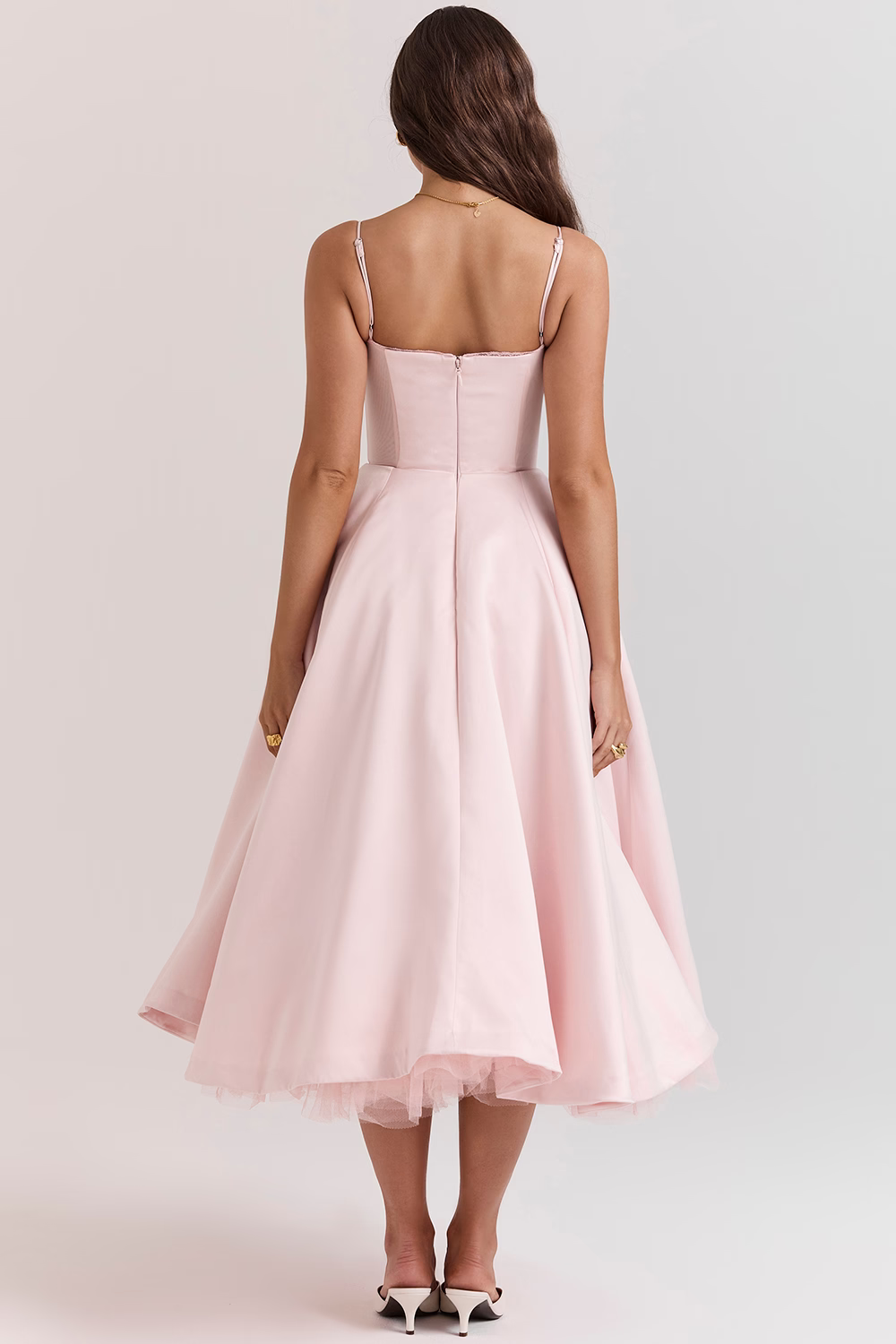 The Colette – Women's Floral Thin Strap Midi Dress | Huna