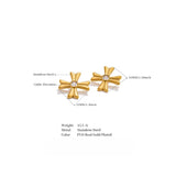 Darla Cross Stud Earrings – Waterproof & Tarnish-Resistant Jewelry | Huna Jewelry