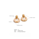 Kennedy Geometric Enamel Drop Earrings – Sleek & Stylish Statement Jewelry | Huna Jewelry
