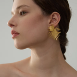 Miranda Leaf Drop Earrings – Unique Gold Statement Jewelry | Huna Jewelry