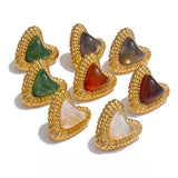 Janet Heart Stud Earrings – Bold Colored Statement Jewelry | Huna Jewelry