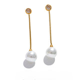 Christa Pearl Drop Earrings – Elegant & Hypoallergenic Jewelry | Huna Jewelry