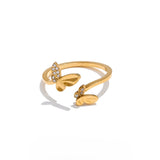 Ella Butterfly Cuff Ring – Delicate Adjustable Statement Jewelry | Huna Jewelry