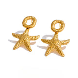 Hallie Starfish Drop Earrings – Ocean-Inspired Holiday Jewelry | Huna Jewelry