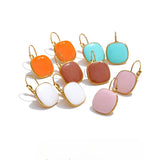 Isla Square Colored Earrings – Bold & Trendy Statement Jewelry | Huna Jewelry