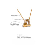 Zaza Heart Pendant Necklace – Dainty Zirconia Jewelry | Huna Jewelry