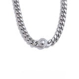 Cammie Cuban Chain Necklace for Men – 55cm Stainless Steel Waterproof Jewelry | Huna Jewelry