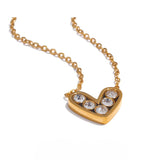 Hara Heart Pendant Necklace – Dainty Romantic Waterproof Jewelry | Huna Jewelry