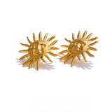 Bowie Sun Stud Earrings – Waterproof & Stylish Design | Huna Jewelry