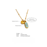 Lua Amazonite Pendant Necklace – Heart & Oval Drop Waterproof Jewelry | Huna Jewelry