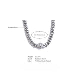 Cammie Cuban Chain Necklace for Men – 55cm Stainless Steel Waterproof Jewelry | Huna Jewelry
