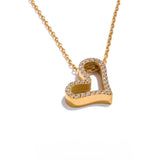 Zaza Heart Pendant Necklace – Dainty Zirconia Jewelry | Huna Jewelry