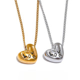 Zoren Heart Necklace – Engraved Love Pendant Waterproof Jewelry | Huna Jewelry