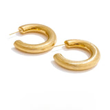 Ivanka C-Shape Hoop Earrings – Modern & Hypoallergenic Jewelry | Huna Jewelry