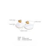 Gwen Shell Drop Earrings – Bold & Beach-Inspired Statement Jewelry | Huna Jewelry