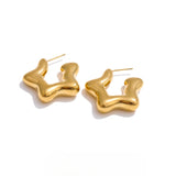 Caroline Star Hoop Earrings – Polished & Hypoallergenic Jewelry | Huna Jewelry