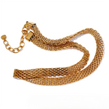 Marlowe Wide Collar Chain Necklace & Bracelet – Bold & Stylish Statement Jewelry | Huna Jewelry
