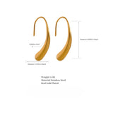 Ivory Hook Drop Earrings – Waterproof, Simple & Chic Jewelry | Huna Jewelry