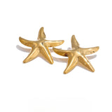 Barbara Starfish Stud Earrings – Large, Smooth & Polished Design | Huna Jewelry