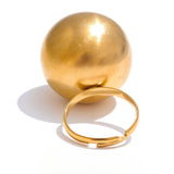 Eliana Statement Ball Ring – 26mm Adjustable & Waterproof Jewelry | Huna Jewelry