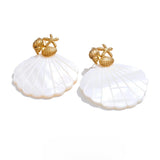 Gwen Shell Drop Earrings – Bold & Beach-Inspired Statement Jewelry | Huna Jewelry