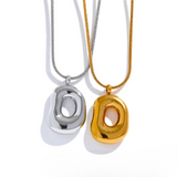 Elara Irregular Round Hollow Pendant Necklace – Modern & Chic | Huna Jewelry