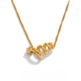 Delia Spiral Pendant Necklace – Dainty Zirconia Jewelry | Huna Jewelry