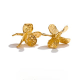 Isabel Floral Stud Earrings – Elegant Everyday Jewelry for Women | Huna Jewelry