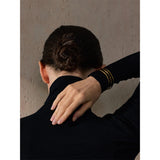 Willow Wide Cuff Bracelet – Layered Hollow Minimalist Jewelry | Huna Jewelry