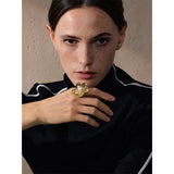 Marie Flower Pearl Ring – Bold & Stylish Elegant Jewelry | Huna Jewelry