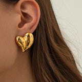 Victoria Crystal Heart Earrings – Romantic Elegance | Huna Jewelry
