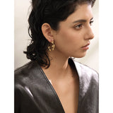 Aaliyah Beaded C-Shape Earrings – Unique & Hypoallergenic Jewelry | Huna Jewelry