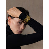 Wendy Textured Cuff Bracelet – Wide Waterproof Bangle for Women | Huna Jewelry