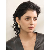 Adelaide Pearl Oval Stud Earrings – Elegant & Timeless Gold Statement Jewelry | Huna Jewelry