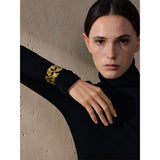 Wren Ginkgo Leaf Cuff Bracelet – Wide, Waterproof & Elegant | Huna Jewelry