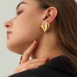Victoria Crystal Heart Earrings – Romantic Elegance | Huna Jewelry
