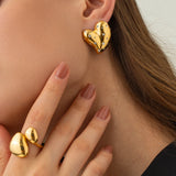 Victoria Crystal Heart Earrings – Romantic Elegance | Huna Jewelry