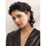 Jemma Shell Stud Earrings – Large Gold Design with Mini Pearls | Huna Jewelry