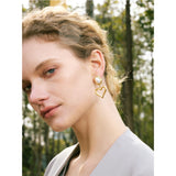 Ione Pearl Heart Drop Earrings – Elegant & Hypoallergenic Jewelry | Huna Jewelry