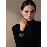 Wendy Textured Cuff Bracelet – Wide Waterproof Bangle for Women | Huna Jewelry