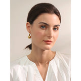 Kelanni Round Ball Earrings – Sleek Huggie, Water Resistant & Trendy | Huna Jewelry