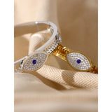 Andrea Evil Eye Zipper Bangle – Protective & Bold | Huna Jewelry