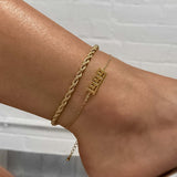 Birth Year Anklet – 18K Gold- or Silver-Plated Personalized Jewelry | Huna Jewelry