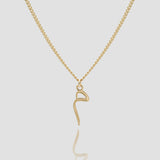 Arabic Initial Necklace – 18K Gold-Plated Custom Pendant | Huna Jewelry