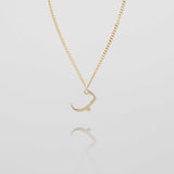 Arabic Initial Necklace – 18K Gold-Plated Custom Pendant | Huna Jewelry