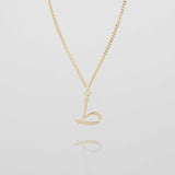 Arabic Initial Necklace – 18K Gold-Plated Custom Pendant | Huna Jewelry