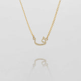 Arabic Initial Necklace – 18K Gold-Plated Custom Pendant | Huna Jewelry