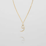 Arabic Initial Necklace – 18K Gold-Plated Custom Pendant | Huna Jewelry